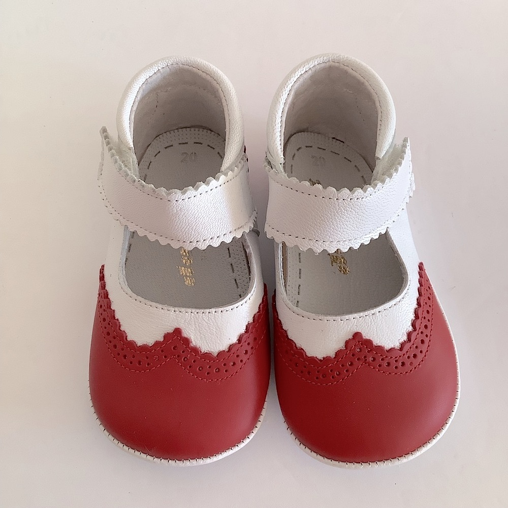 DeOsu baby soft sole all leather spectator shoe NWB USA 4 EURO 20